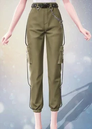Green Slim-Fit Pants