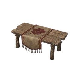 Velvet-Covered Wood Table