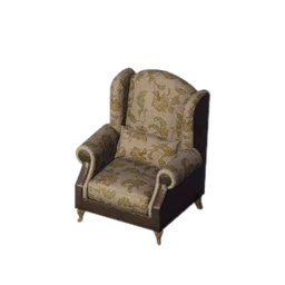 Gold-Embroidered Single Sofa