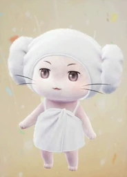 Momo's Cloak: Post-bath Moment